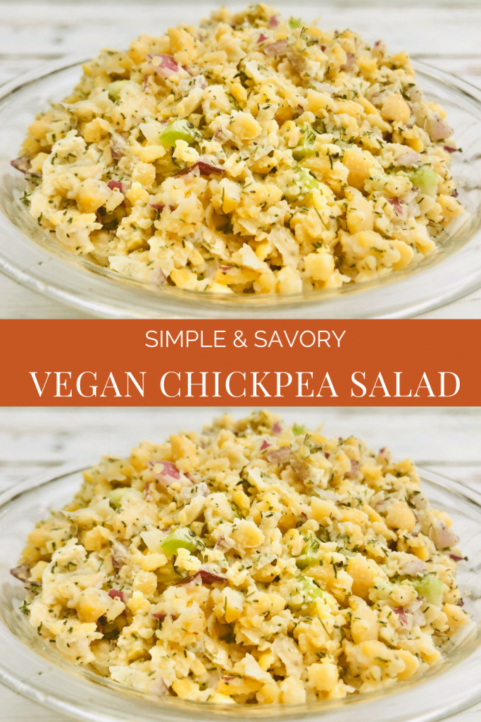 Chickpea Salad for Sandwiches - An easy and delicious high-protein plant-based sandwich filling. Made with chickpeas, celery, onion, lemon juice, and simple spices, this quick, no-fuss salad is ready to serve in minutes! #chickpeasaladforsandwiches #veganchickpeasalad #easyveganlunchrecipes #veganlunch #veganmealprep #plantbased #thiswifecooksrecipes #garbanzobeansalad #chickpeasalad #veganquarantinecooking #veganquarantinerecipes