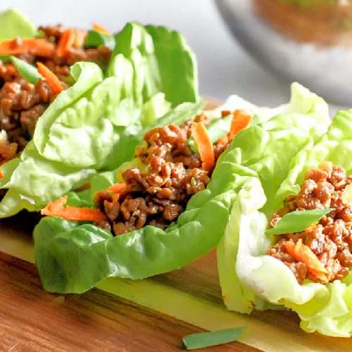 Asian Style Lettuce Wraps - Vegan Recipe - This Wife Cooks