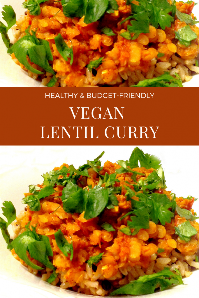 Vegan Lentil Curry - A hearty and healthy dinner ready to serve in under 30 minutes!