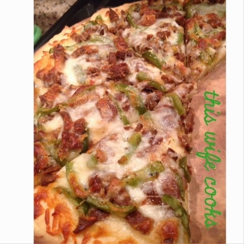 Vegetarian Cheese Steak Pizza