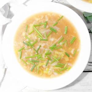 Roasted Garlic and Leek Soup ~ Rich, flavorful, and highly aromatic! This comforting soup is easy to make with simple ingredients.