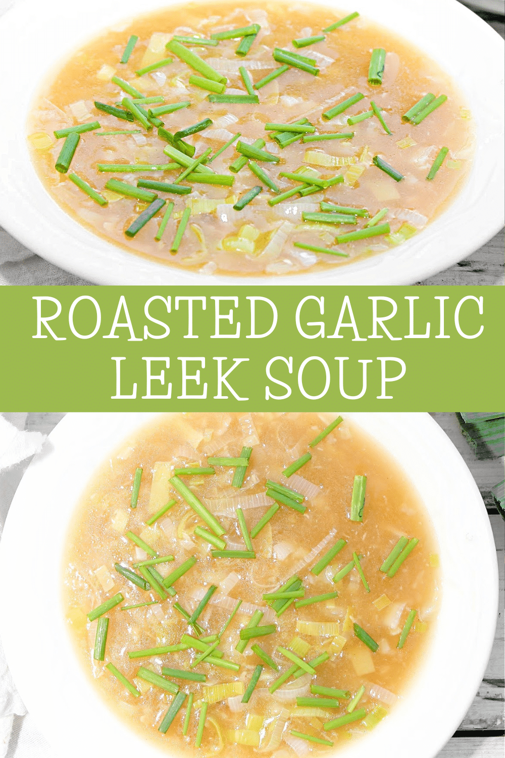Roasted Garlic and Leek Soup ~ Rich, flavorful, and highly aromatic! This comforting soup is easy to make with simple ingredients. via @thiswifecooks