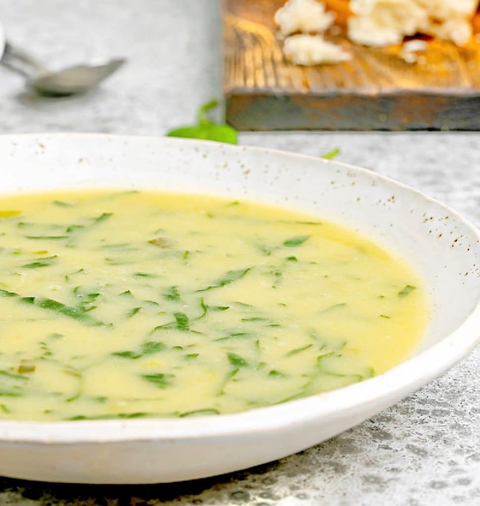 Julia Child's Cream of Spinach Soup ~ Potage Creme d'Epinards (Cream of Spinach Soup), described in Mastering the Art of French Cooking as, "...a lovely soup, and perfect for an important dinner." 