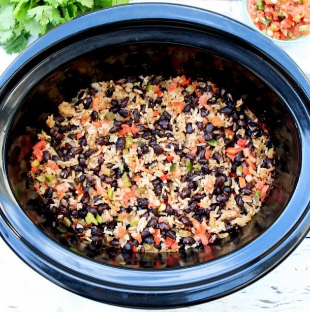 Slow Cooker Black Beans and Rice This Wife Cooks™