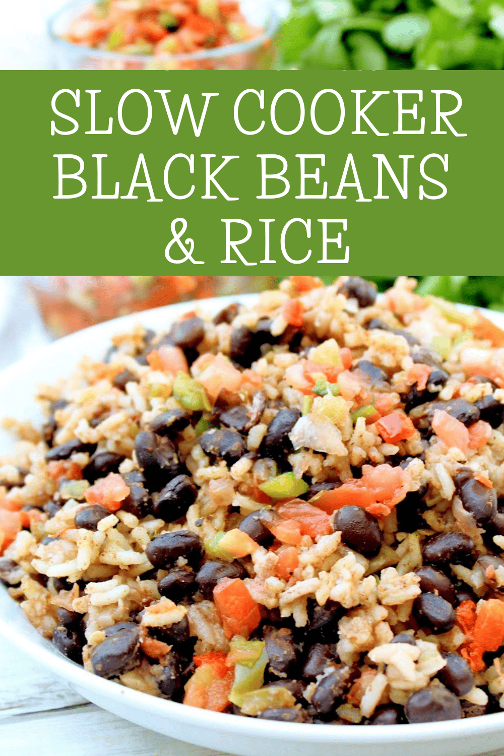 Slow Cooker Black Beans and Rice ~ This crock pot meal is easy, flavorful, and budget-friendly!  via @thiswifecooks