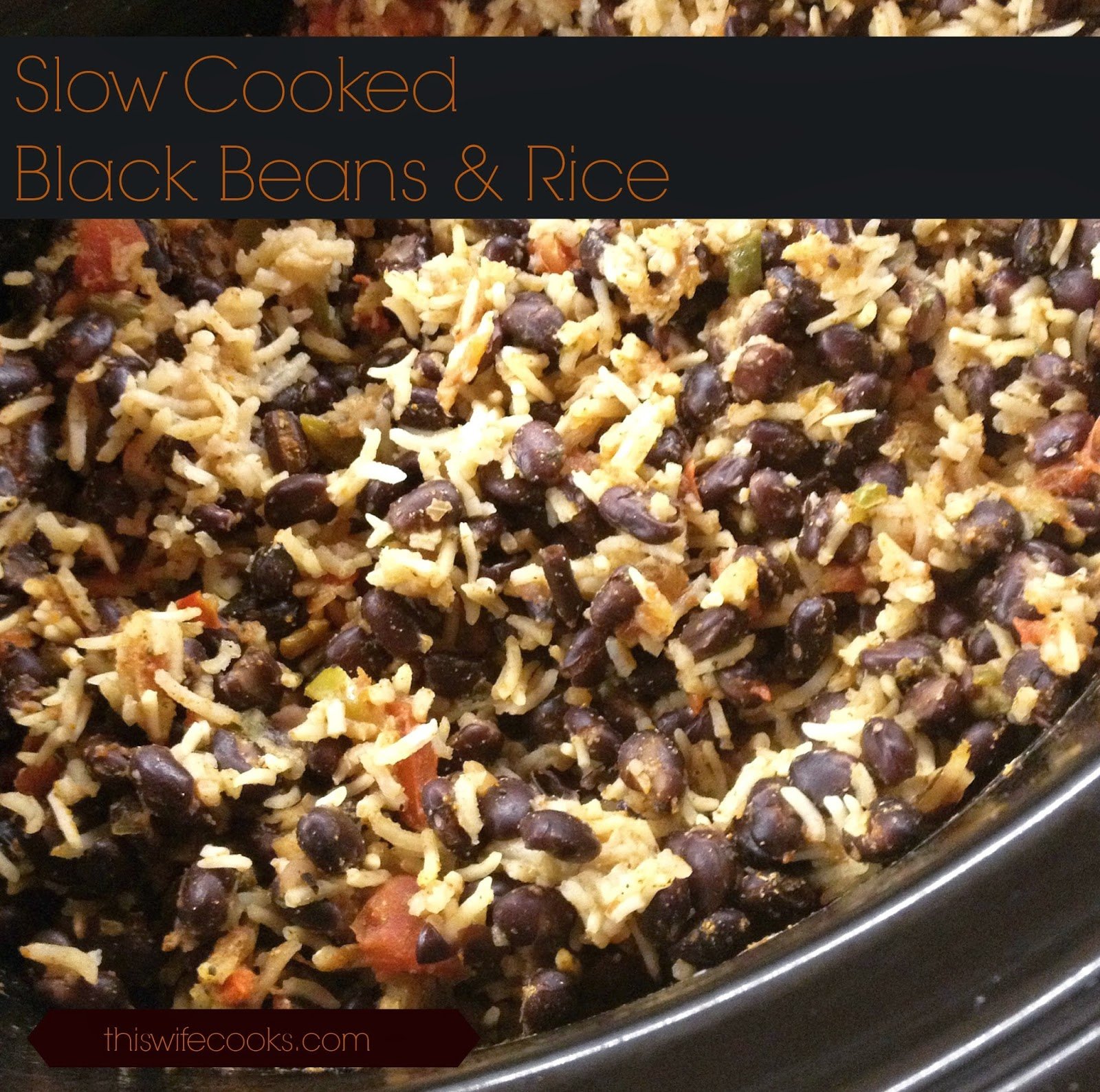 Easy Slow Cooker Black Beans and Rice! - A hearty and healthy, high protein, budget-friendly meal, ready to serve in about 3 hours!