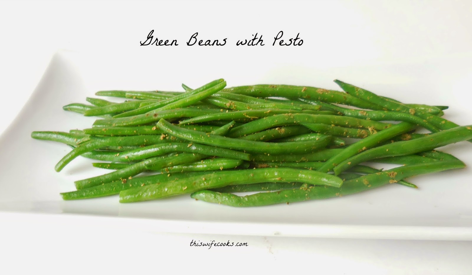 Green Beans with Pesto via @thiswifecooks