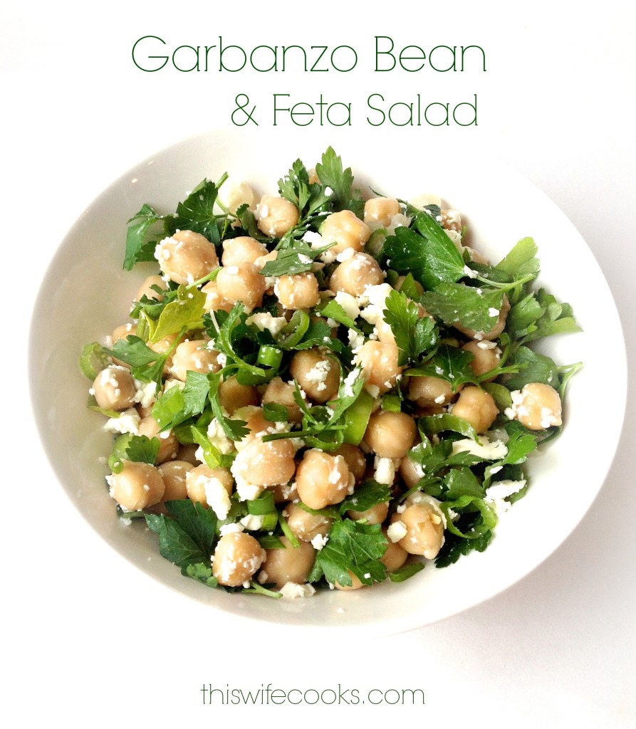 Garbanzo Bean and Feta Salad This Wife Cooks