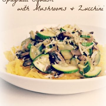 Spaghetti Squash with Mushrooms & Zucchini
