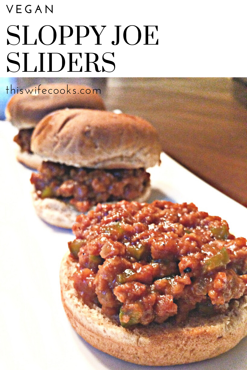 Vegan Sloppy Joe Sliders - A hearty and delicious vegan version of the Classic Sloppy Joe sandwich! via @thiswifecooks