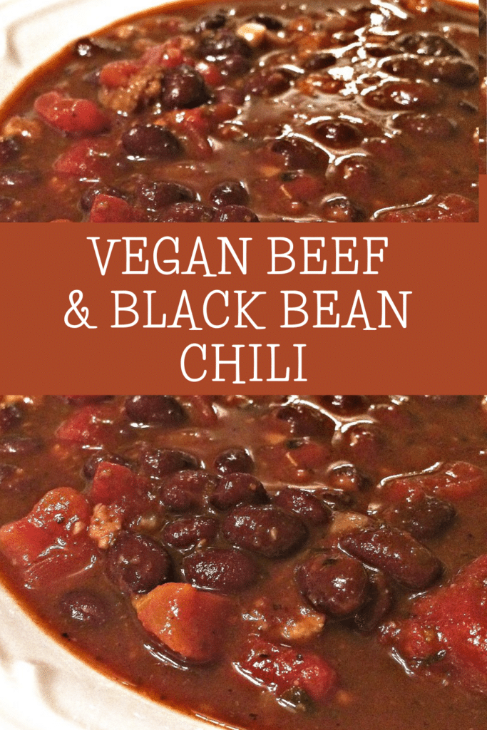 Vegan Beef and Black Bean Chili ~ A smoky and hearty plant-based chili, perfect for cozying up on cooler days!