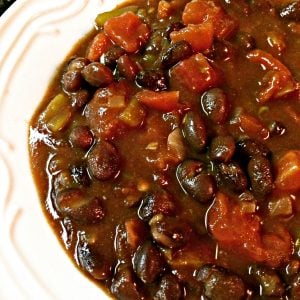 Chipotle Spiced Black Bean Vegan Chili - A hearty and satisfying chili guaranteed to warm you up on a cold day! Ready to serve in just 20 minutes!