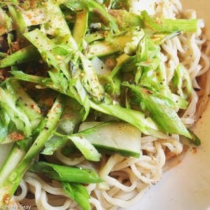 Soba Noodle Salad with Asparagus & Cucumber | thiswifecooks.com