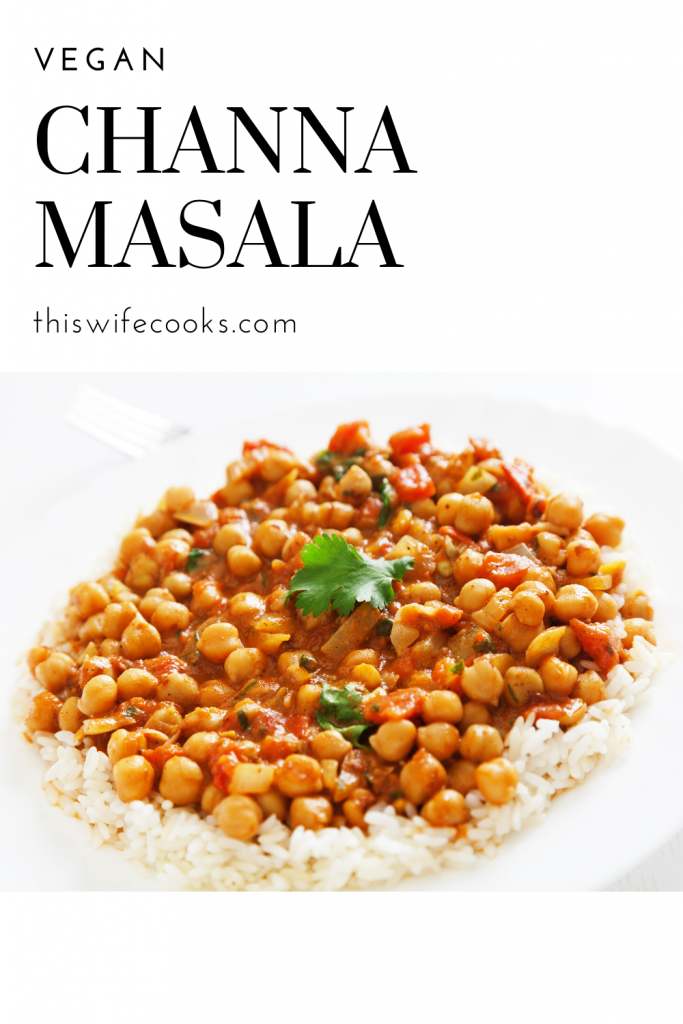 Vegan Channa Masala - This hearty and satisfying vegan version of the Indian classic is ready to serve in around 30 minutes!