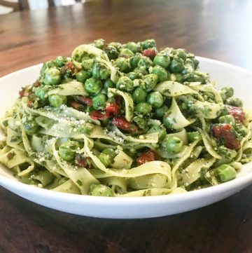 Springtime Pesto Fettuccine | thiswifecooks.com