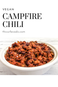 Vegan Campfire Chili ~ Rich and hearty chili that can be made on the stovetop or outdoors over a fire.