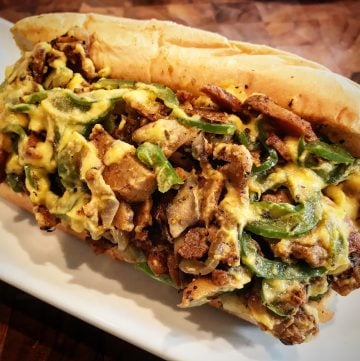 Blackened Seitan Philly Cheesesteak | Big, bold, and packed with robust flavor - this is a cheesesteak experience worthy of the City of Brotherly Love! | thiswifecooks.com