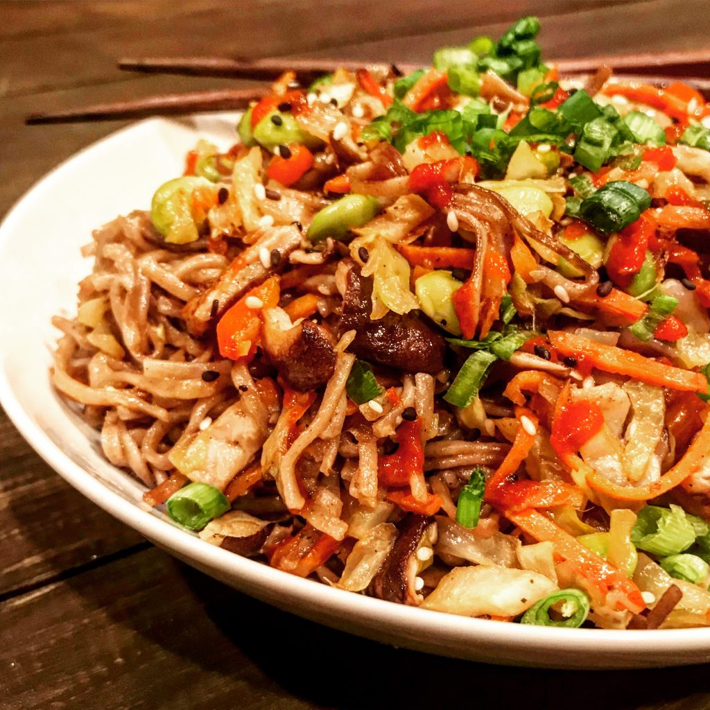 Ginger Veggie Noodle Stir-Fry | thiswifecooks.com