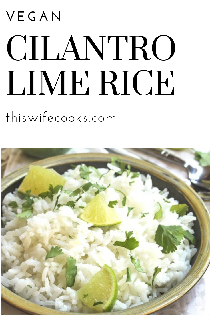 Cilantro Lime Rice - Simple and subtle, this easy rice is the perfect complement to bigger, bolder flavors found in hearty and spicy enchiladas or fajitas. via @thiswifecooks