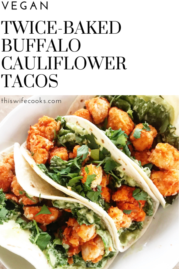 buffalo cauliflower tacos