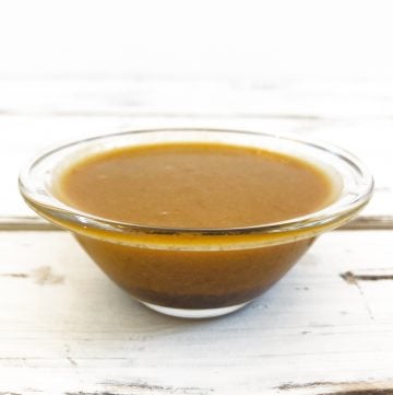 Vegan Tahini Ginger Dressing | 5 ingredients and ready in about a minute! | thiswifecooks.com