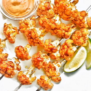 Spicy Grilled Cauliflower with Adobo Dipping Sauce