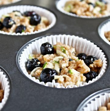 Blueberry Zucchini Muffins with Streusel Topping
