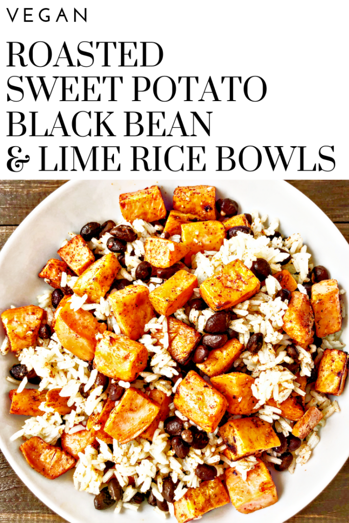 Vegan Sweet Potato Black Bean and Lime Rice Recipe | A colorful, tasty, satisfying, protein-packed, budget friendly meal that you can have on the table in about 30-40 minutes.