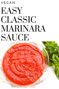 Easy Classic Marinara Sauce | Only a handful of simple ingredients needed - Ready to go in about 15 minutes - Knocks the socks off store bought marinara any day!