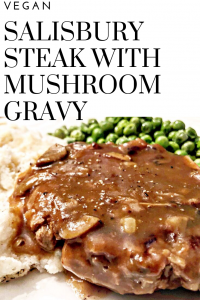 Vegan Salisbury Steak with Homemade Mushroom Gravy | Simple and satisfying, old school stick to your ribs comfort food. This one is sure to become a family favorite! 