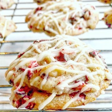 Vegan Cranberry Orange Cookies - Perfectly soft with just the right combination of citrusy, sweet, and tart, these easy-to-make vegan cranberry orange cookies make a tasty addition your holiday dessert table!