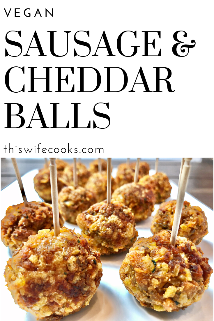 Vegan Sausage and Cheddar Stuffing Balls -  Lightly crispy on the outside and tender on the inside, these crowd-pleasing sausage and cheddar stuffing balls are the perfect addition to your Thanksgiving or Christmas appetizer spread. Make a double batch and freeze some to have on hand for Super Bowl Sunday. ;)
 via @thiswifecooks