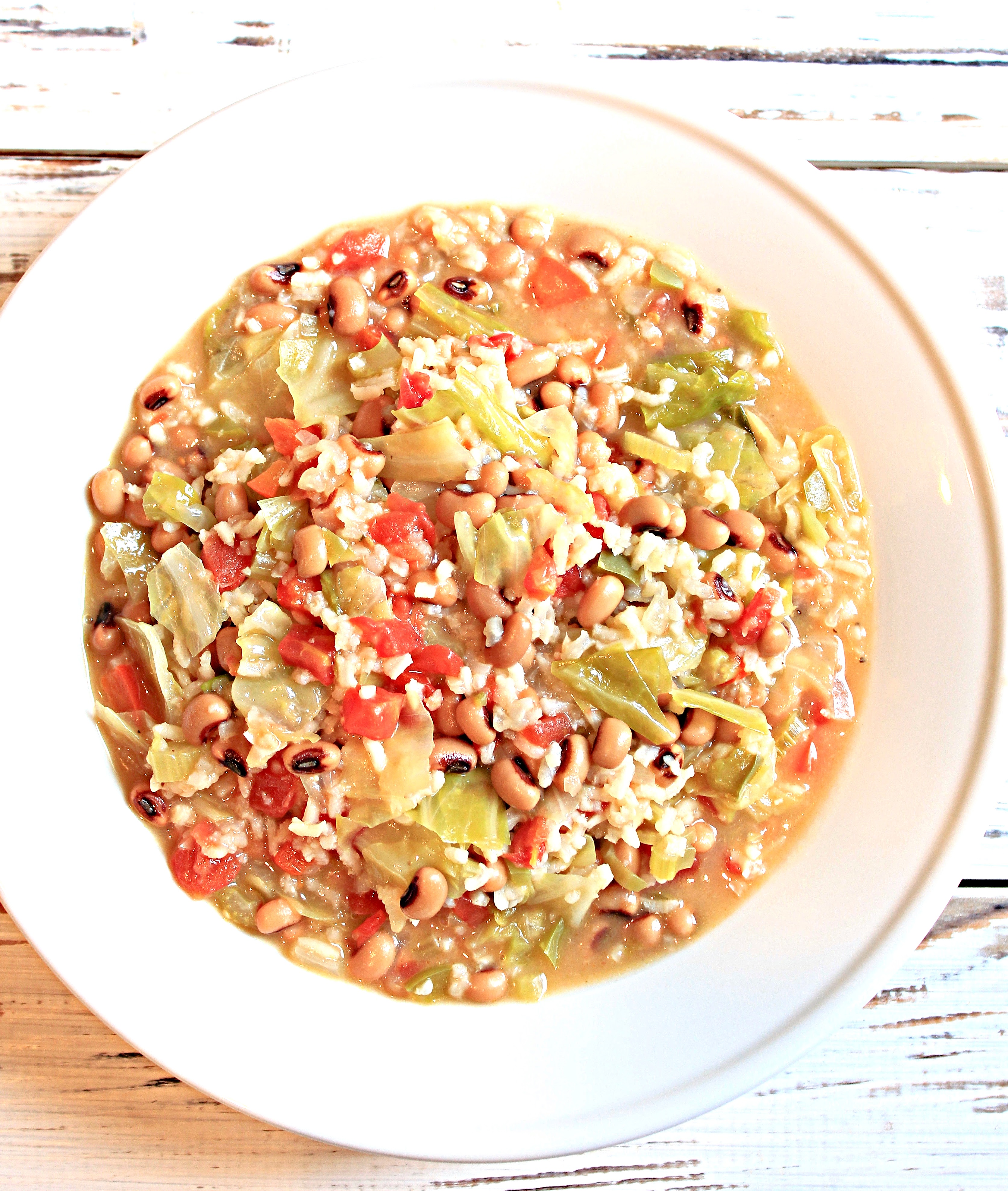 Black-Eyed Pea and Cabbage Stew image