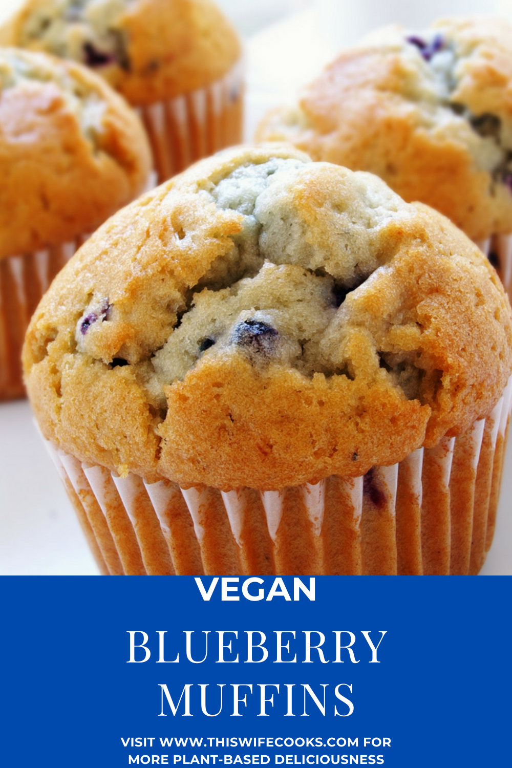 Vegan Blueberry Muffins via @thiswifecooks