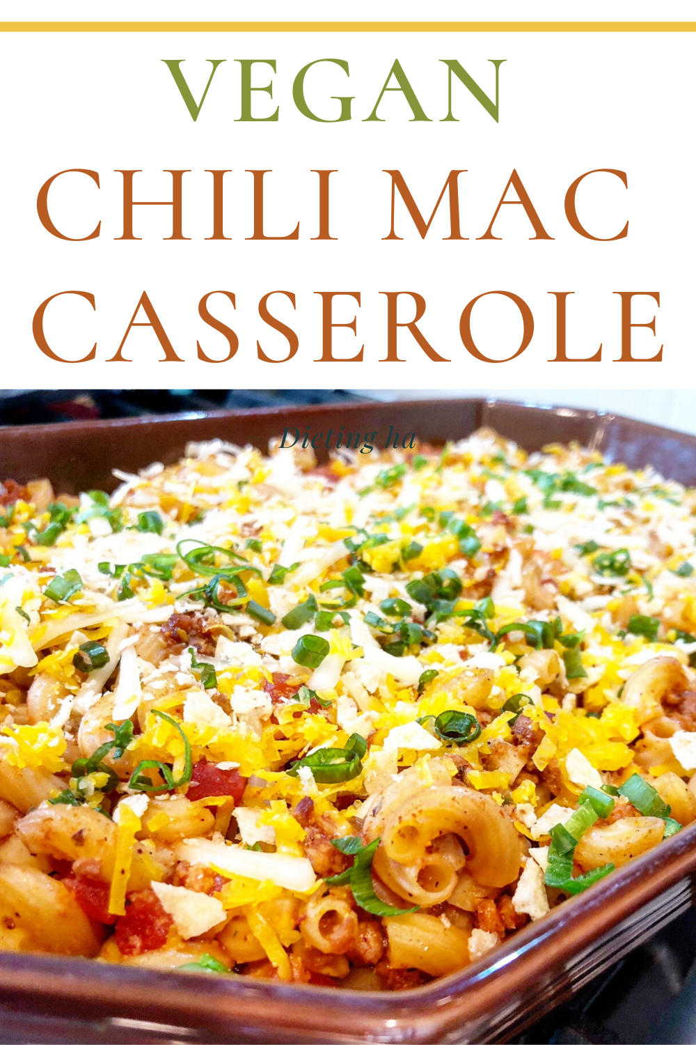 Vegan Chili Mac Casserole - A classic chili mac made with all plant-based ingredients. This one is sure to become a family favorite!

#chilimac #easycasserolerecipe #veganrecipe #plantbasedrecipe #thiswifecooksrecipes via @thiswifecooks