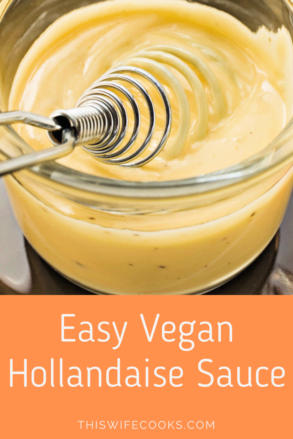 Easy Vegan Hollandaise Sauce - A rich, creamy, upgrade to the classic sauce and the flavor is exactly what you remember of the egg-based version!

#veganhollandaise #thiswifecooksrecipes #veganeasterresipes #veganbrunchrecipes #dairyfreehollandaise #eggfreehollandaise via @thiswifecooks