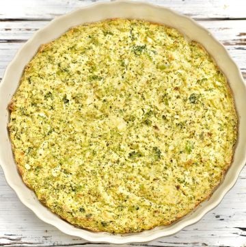 Tofu and Broccoli Frittata - A plant-based broccoli frittata recipe that is easy to make ahead and perfect for breakfast, brunch, lunch, or dinner. #veganfrittata #crustlessquiche #thiswifecooksrecipes #veganbreakfast