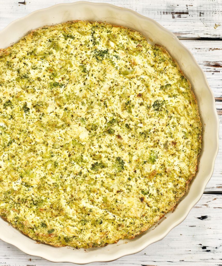 Tofu and Broccoli Frittata - A plant-based broccoli frittata recipe that is easy to make ahead and perfect for breakfast, brunch, lunch, or dinner. #veganfrittata #crustlessquiche #thiswifecooksrecipes #veganbreakfast 