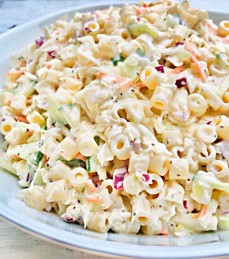 Coleslaw Pasta Salad ~ Easy Recipe ~ This Wife Cooks™