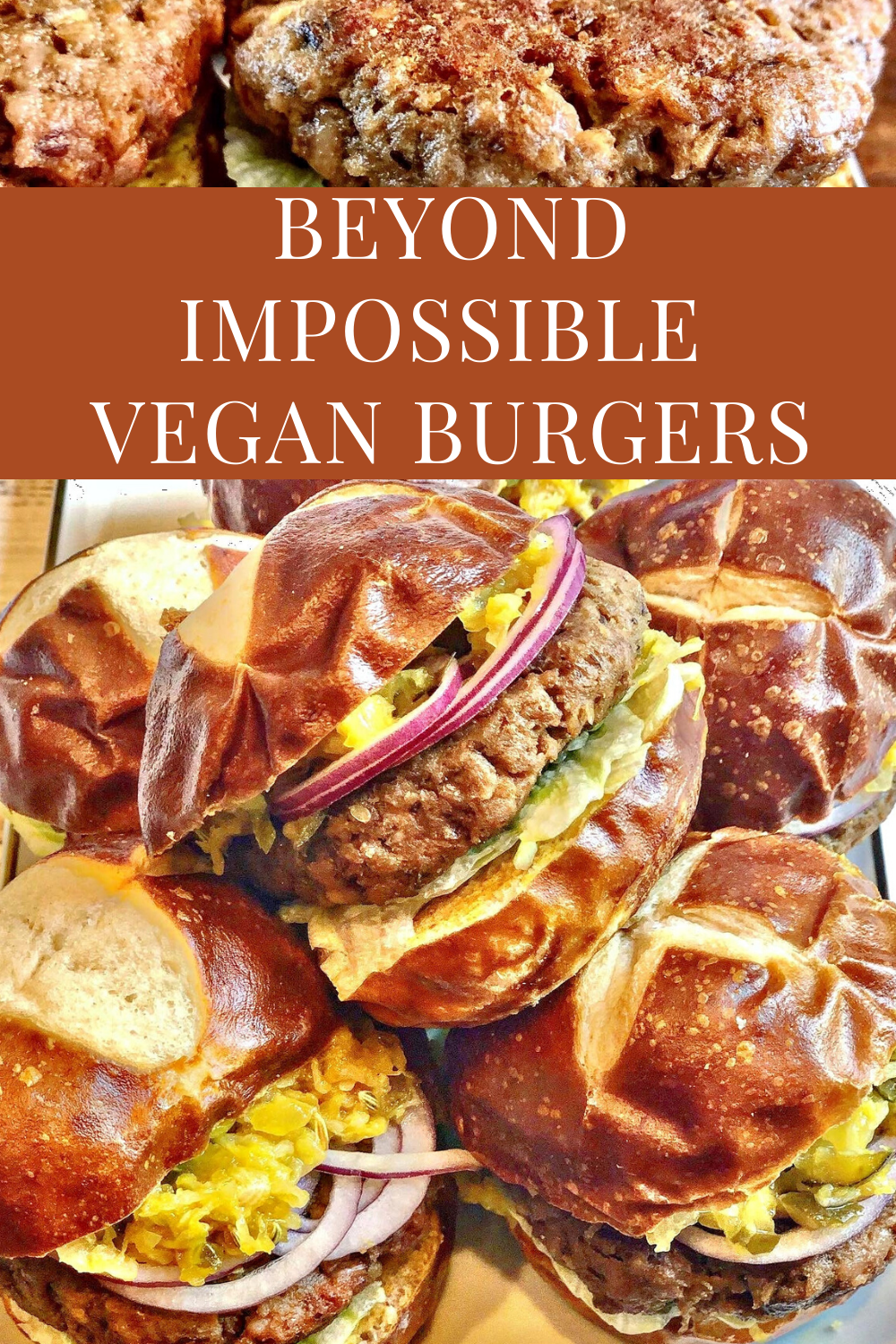 Beyond Impossible Vegan Burgers and Sliders - This recipe yields 6 thick pub-style burgers or 12 hearty sliders. Perfect for cookouts or tailgating, these 100% plant-based burgers will satisfy even the most hardcore carnivores in the crowd. via @thiswifecooks