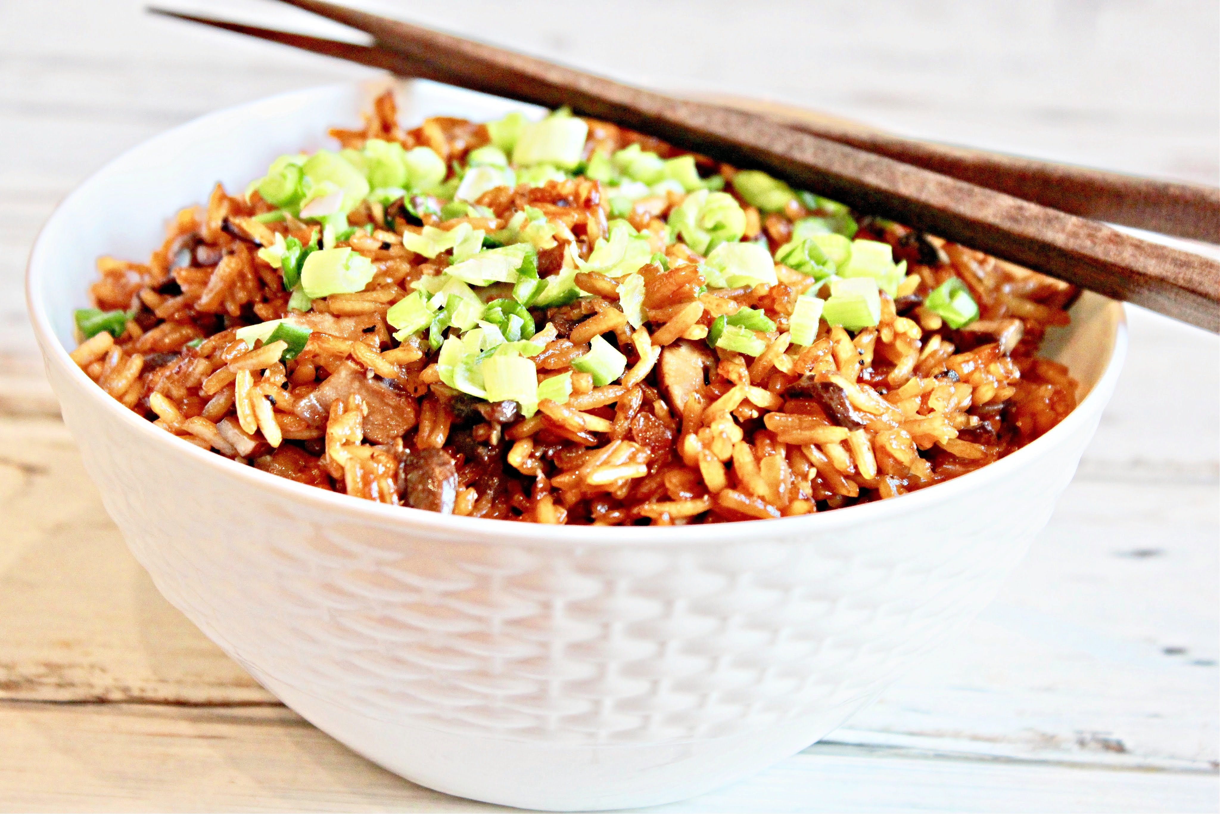 Asian Mushroom Rice ~ This Wife Cooks