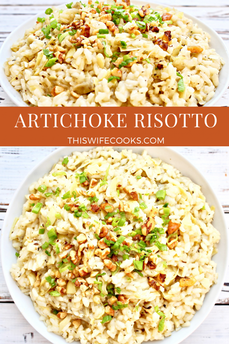 Artichoke Risotto - Vegan Recipe - This Wife Cooks™