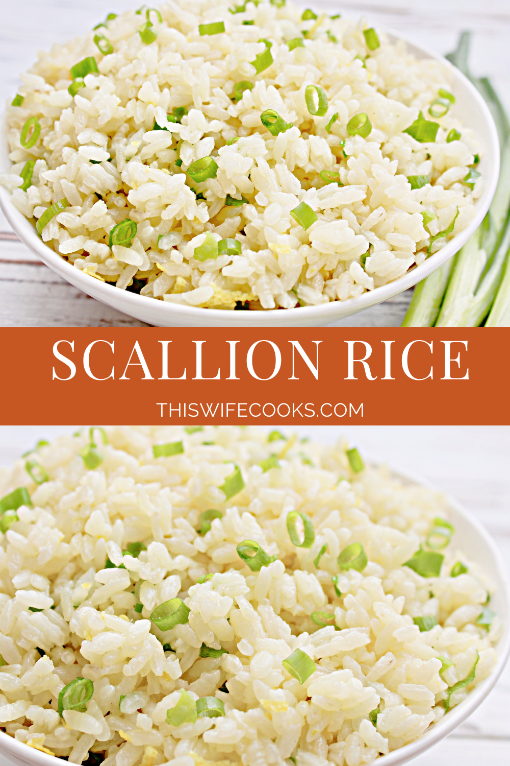 Scallion Rice - Easy Vegan Recipe - This Wife Cooks™