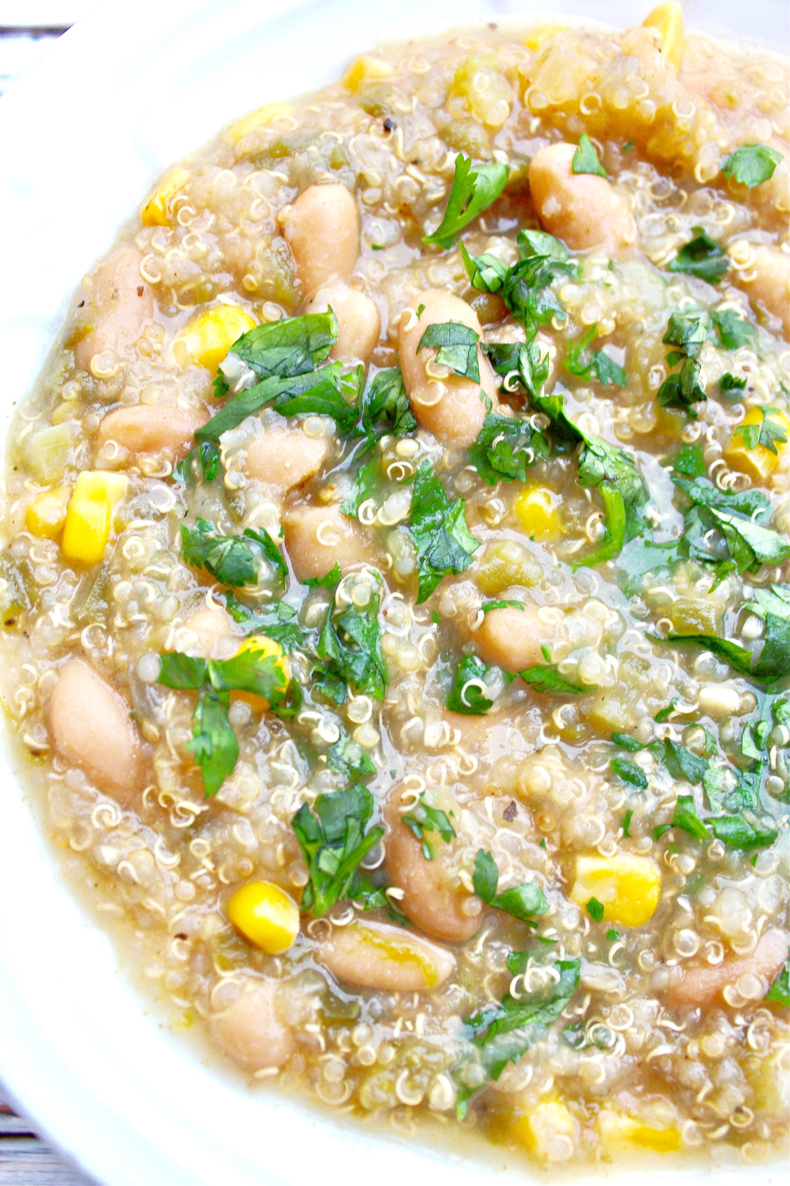 White Bean Quinoa Chili Vegan Crockpot Recipe This Wife Cooks