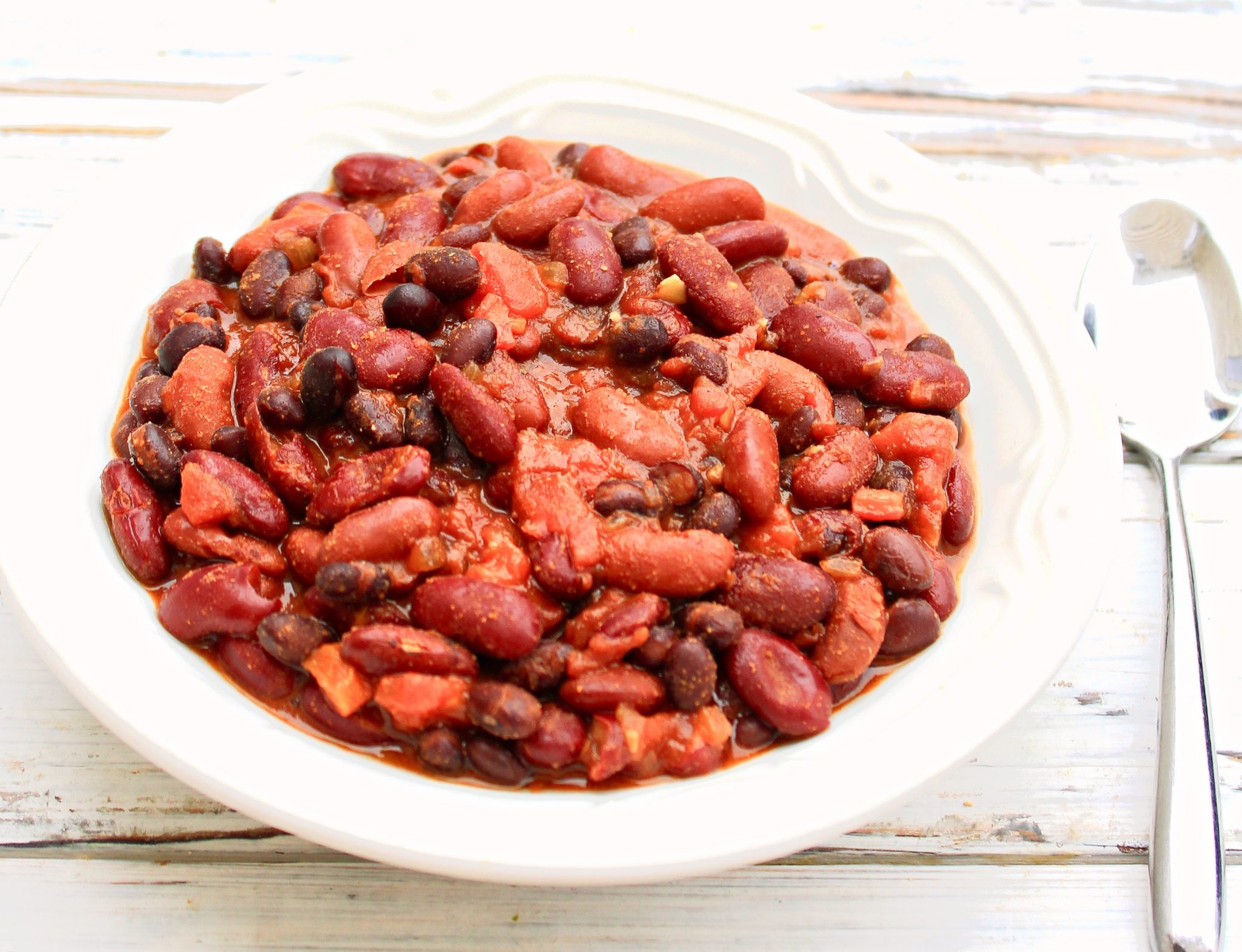 Three Bean BBQ Chili - Easy Vegan Recipe - This Wife Cooks™