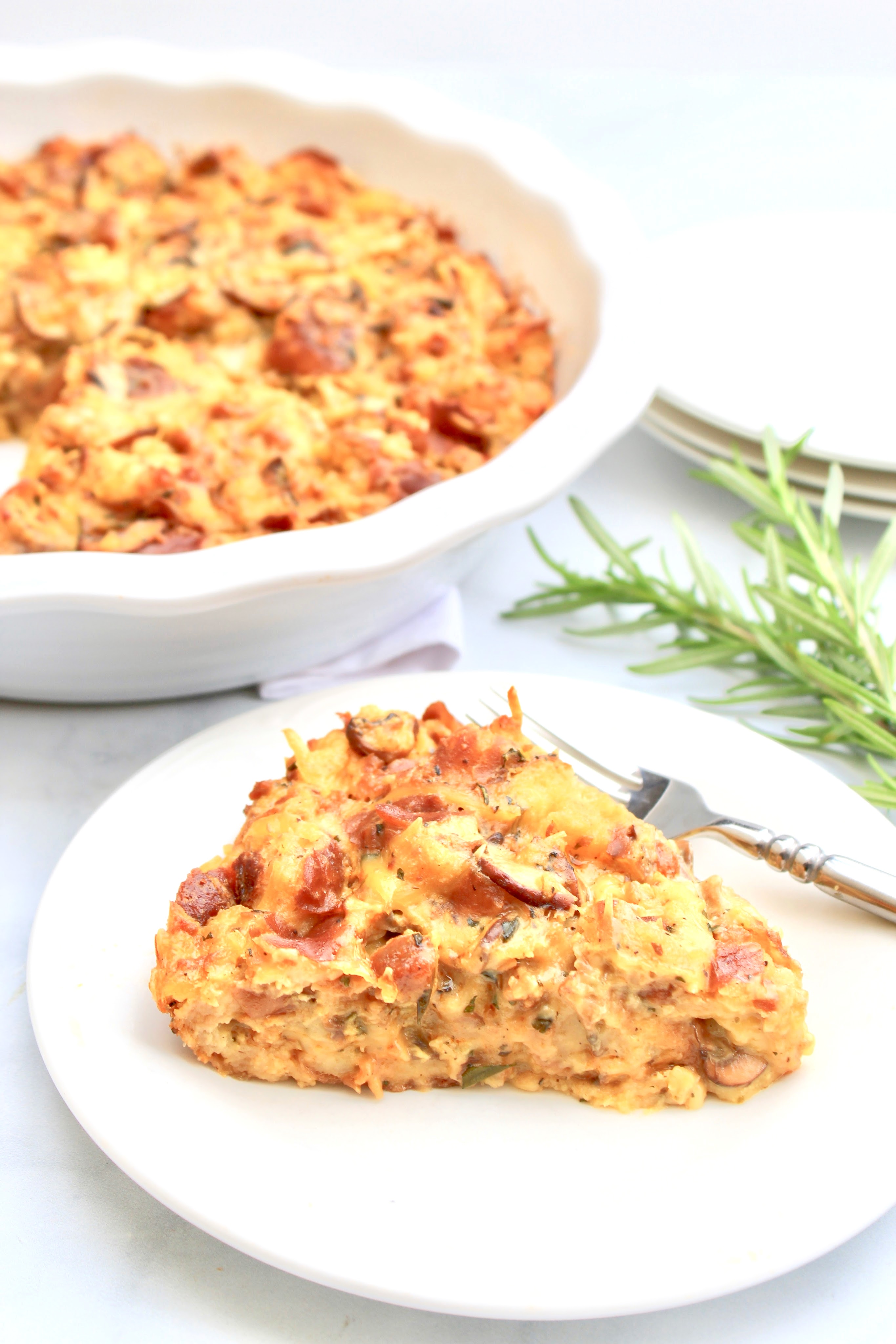 Pretzel Roll Strata ~ This easy, make-ahead casserole is perfect for a weekend breakfast or holiday brunch!