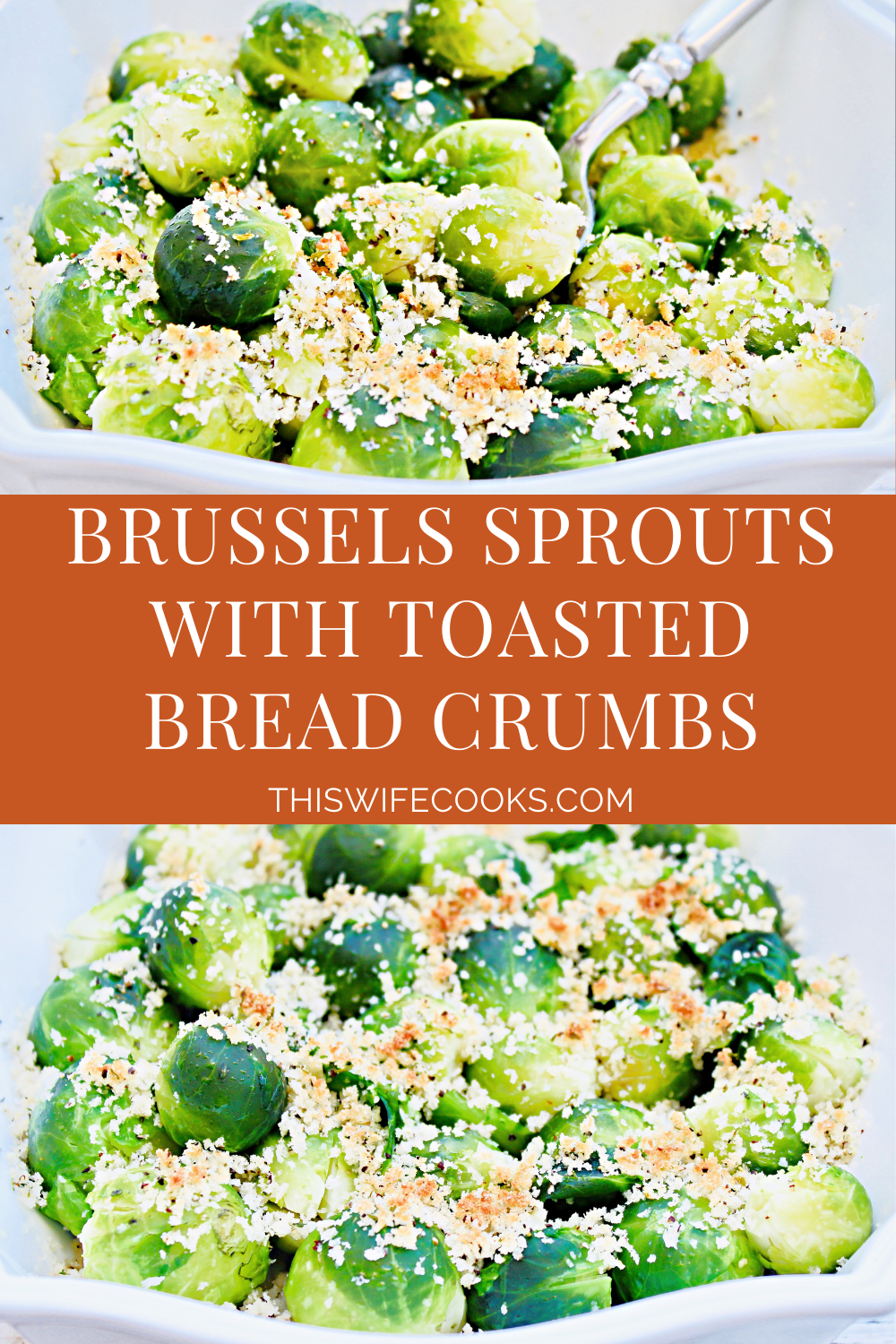 Brussels Sprouts with Toasted Bread Crumbs ~ Perfect for holiday dinners! This easy and delicious side is ready to serve in about 20 minutes! via @thiswifecooks