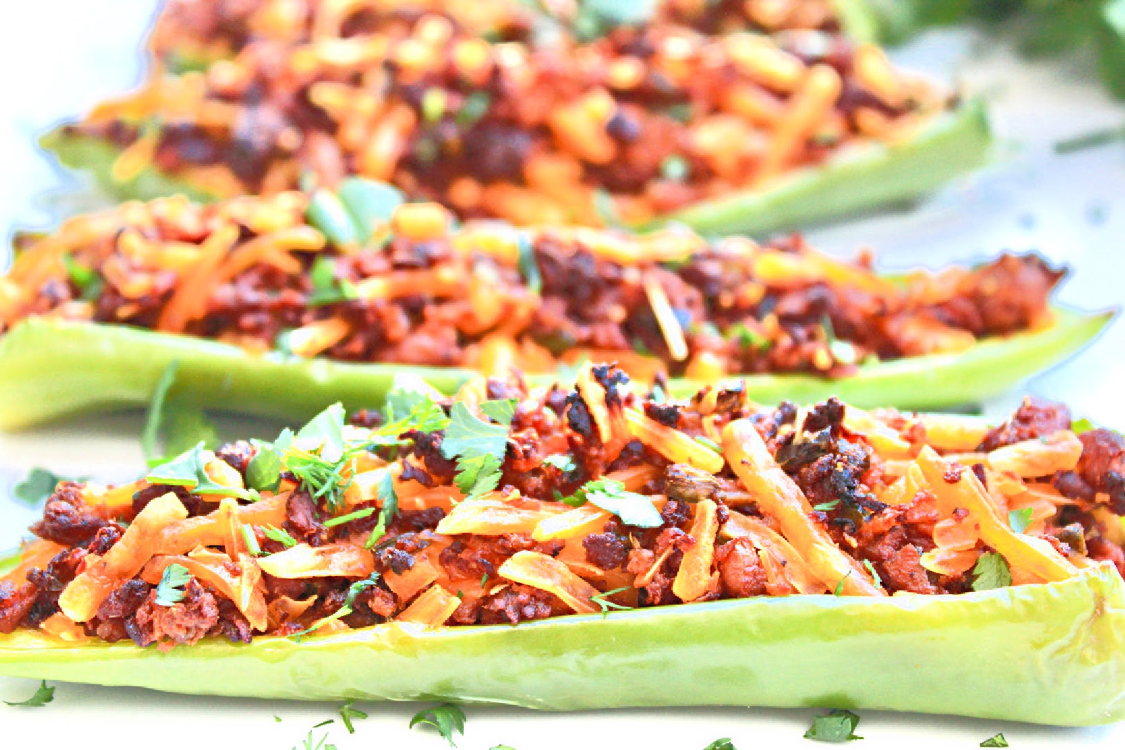 Stuffed Anaheim Peppers are easy to prep ahead and perfect for Cinco de Mayo or anytime you get a craving for Tex-Mex at home!