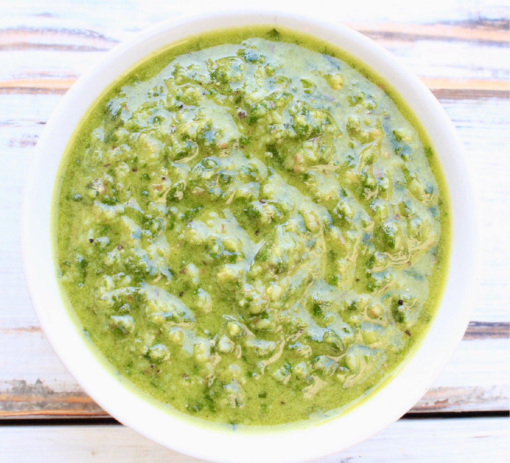 Vegan Basil Pesto ~ Homemade vegan pesto is easy to make in about 5 minutes with simple ingredients. You'll never go back to jarred pesto again!