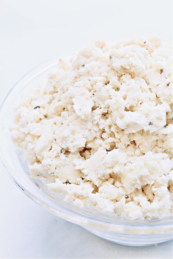 Vegan Tofu Feta Cheese ~ This dairy-free cheese is made on the stovetop then chilled to perfection for vegan feta that can be used for salads, casseroles, pizzas, and more!